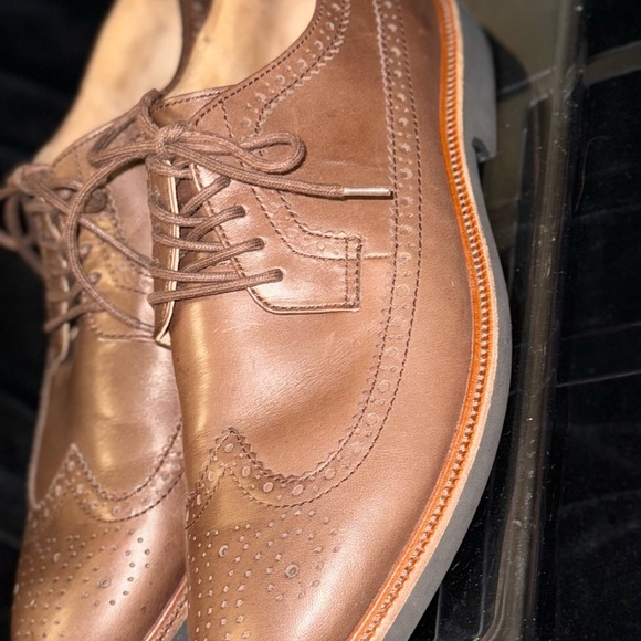 Polo Ralph Lauren Wing Tip Shoe vibram Sole - Picture 5 of 14